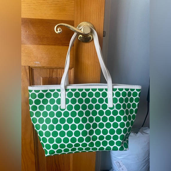 Michael Kors Green Polka Dot Bag - Picture 2 of 5